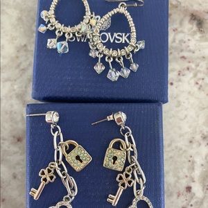 Swaroski earrings 2 pairs